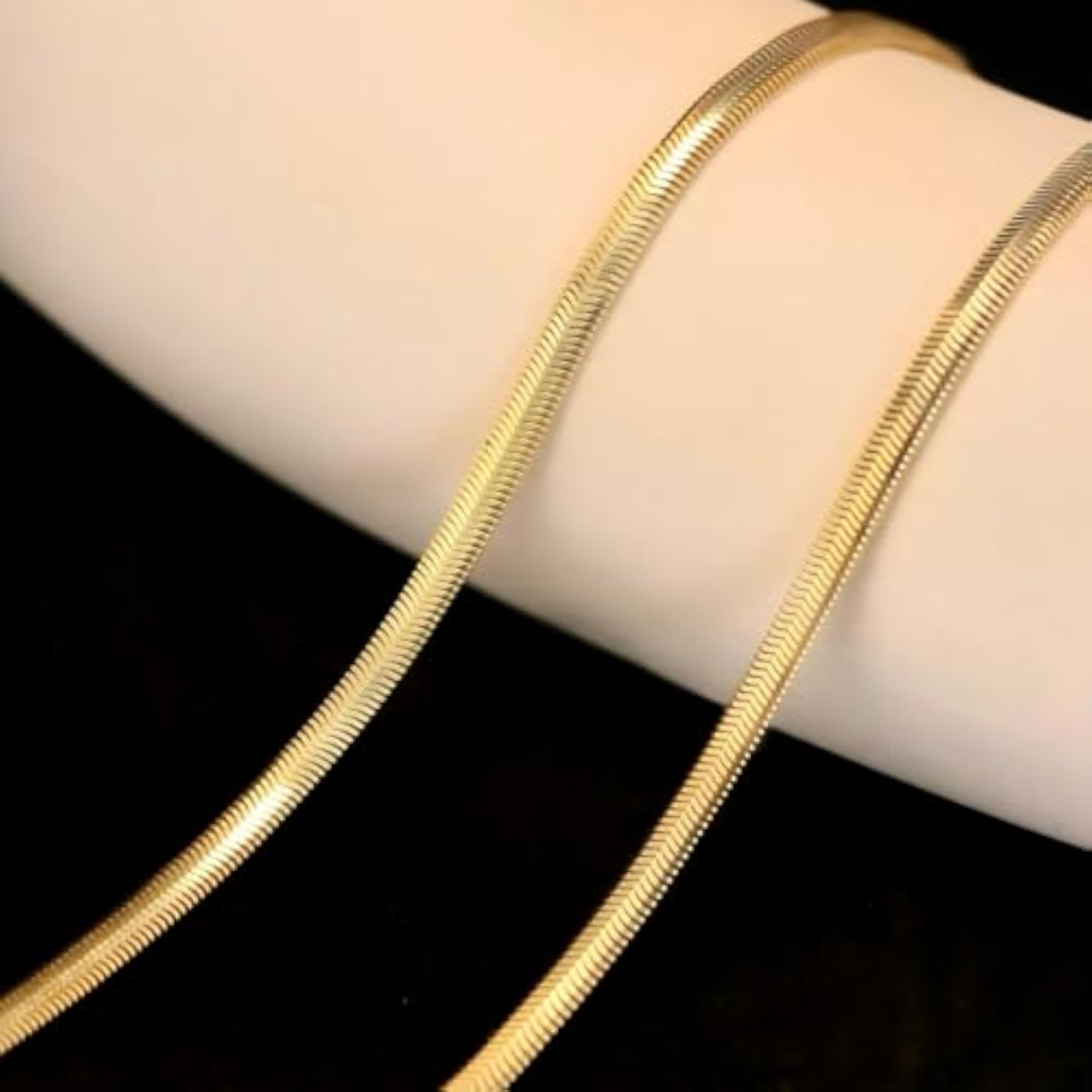 6mm Gold Cobra Chain Necklace for Men & Women